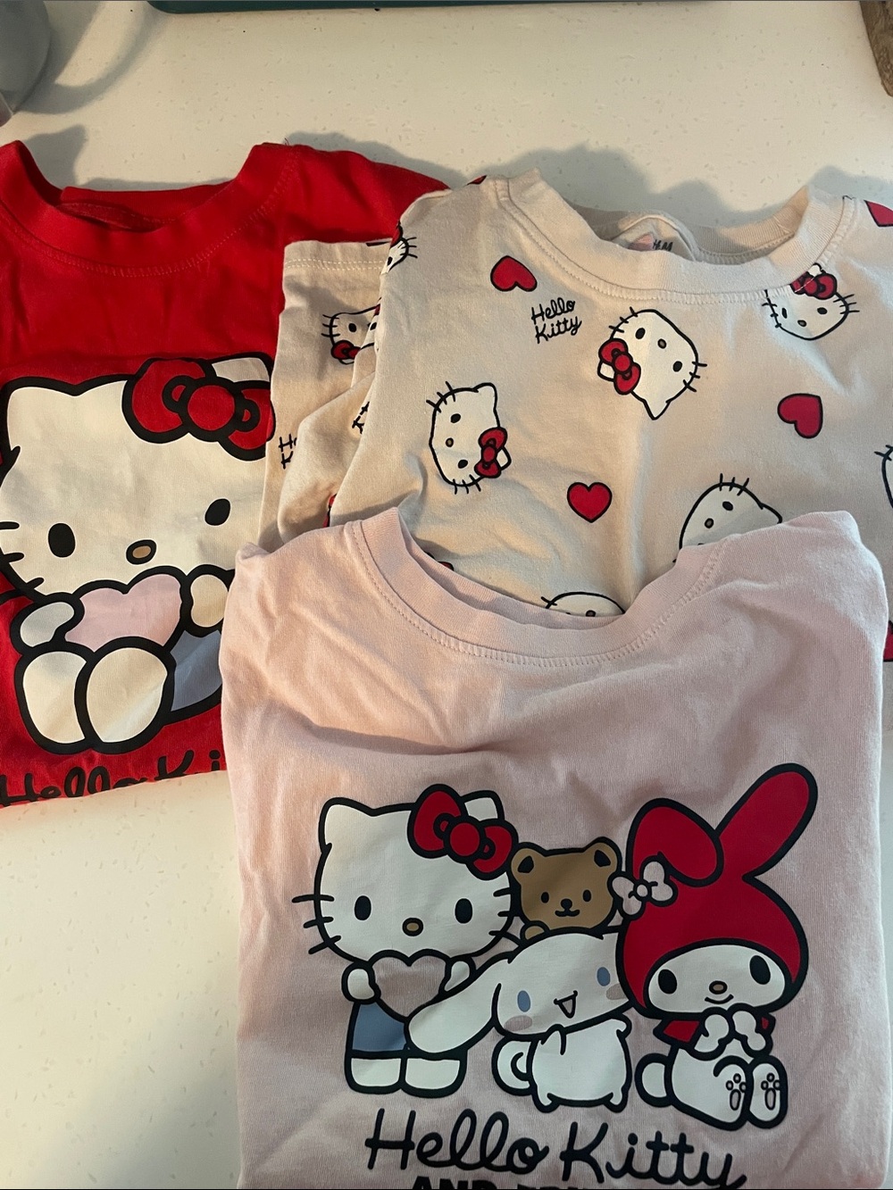 Bundle of 3 H&M Hello Kitty T-shirts